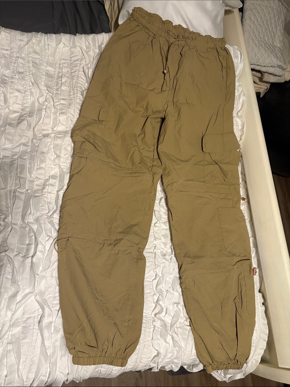 Nylon Cargo Jogger Pants
